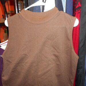 SIMPLY BASIC;  women's tank,   nice, sleeveless, sz L,    brown